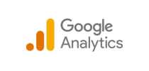 Logo Google Analytics weißer Hintergrund